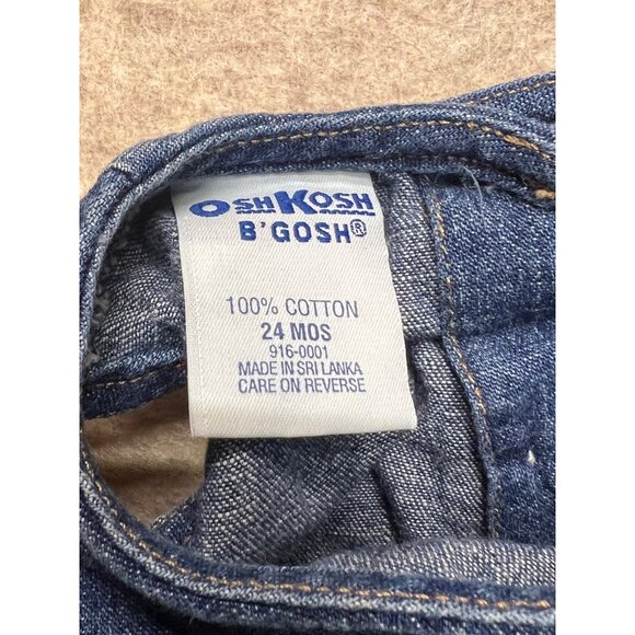 OshKosh B' Gosh Sleeveless Denim Jean Dress 24 Months - Picture 4 of 5